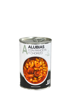 ALUBIAS CON PANCETA Y CHORIZO LATA MEDIO KG