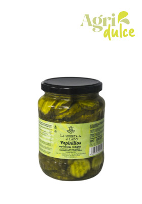 Pepinillos en rodajas agridulces 720 ml "La Huerta De Al Lado"